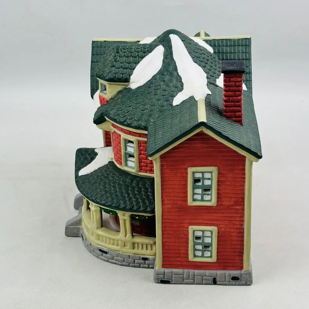 Copperfield Keepsake Porcelain‎ Lighted House Christmas Village Victorian Red